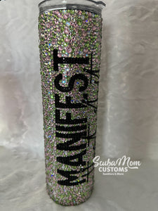 Rhinestone Tumbler - Manifest that sh!t