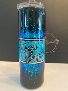 Center Cuff Glitter-Waterfall Tumbler